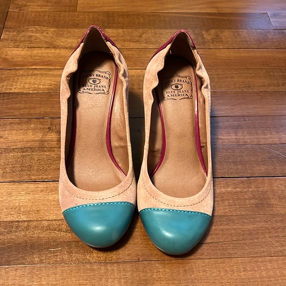 Lucky Brand Colour Block Heels - Picture 1 of 5